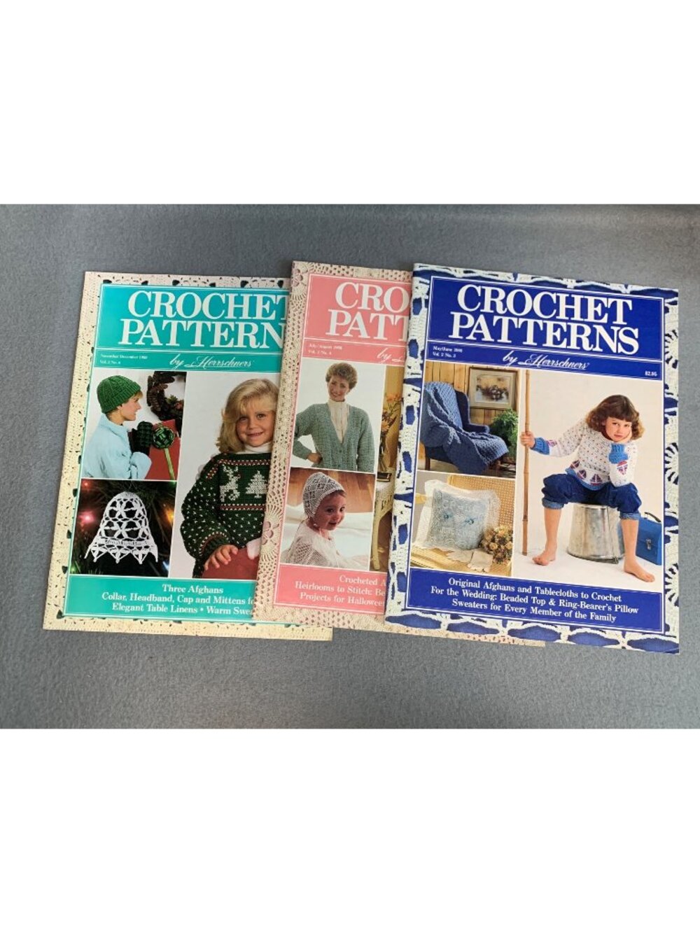 Vintage Crochet Patterns By Herrschners 1988 3 Magazines Afghans Sweaters